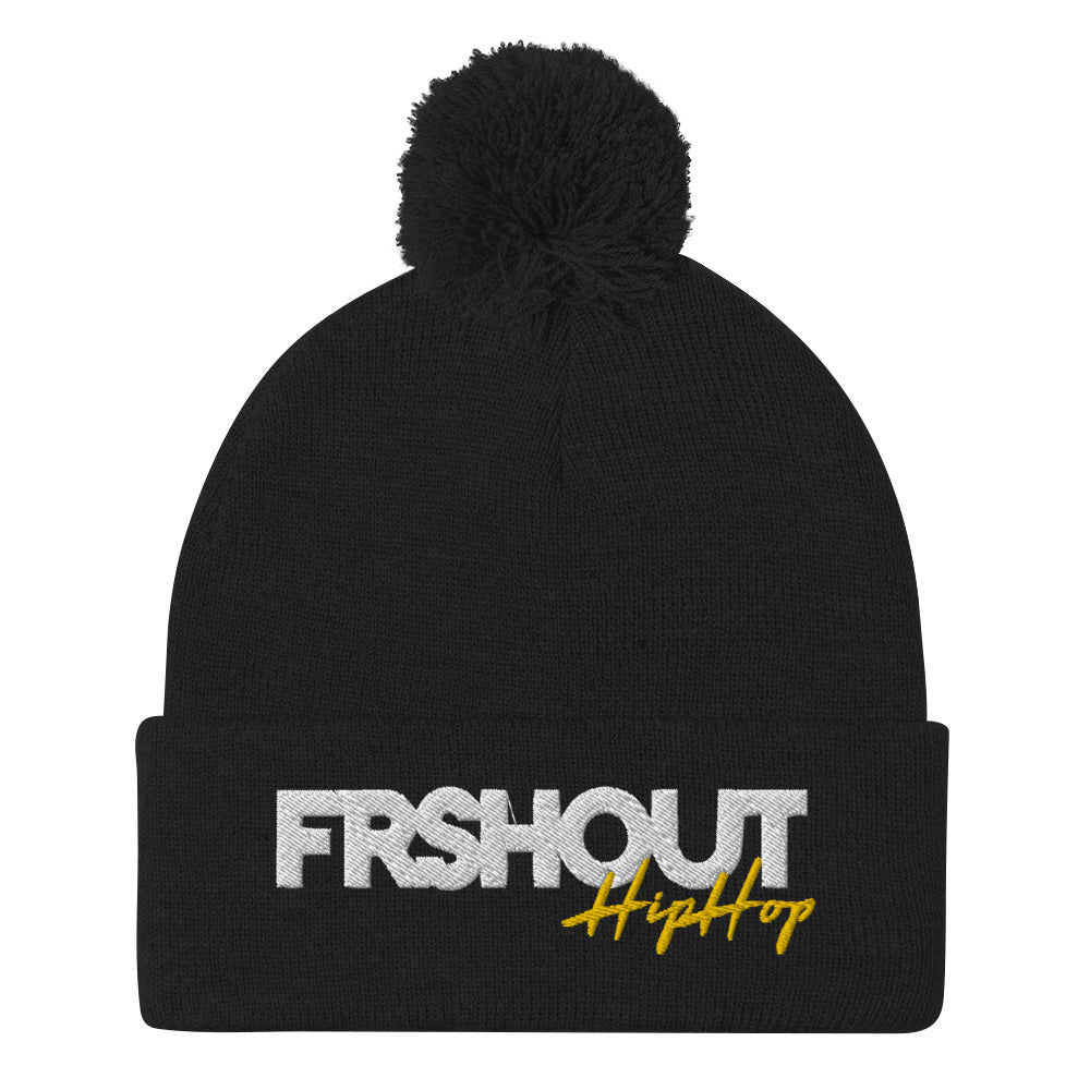 FRSHOUT Hip Hop Pom-Pom Beanie