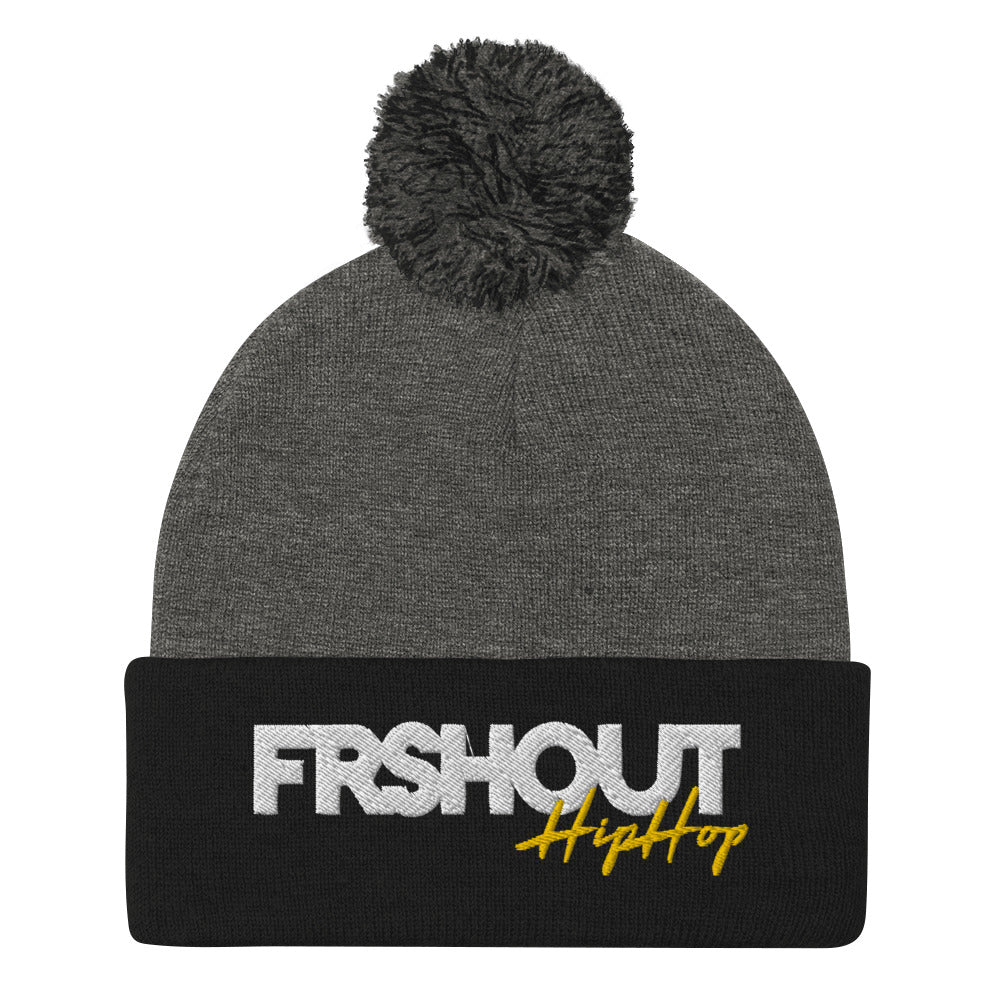 FRSHOUT Hip Hop Pom-Pom Beanie