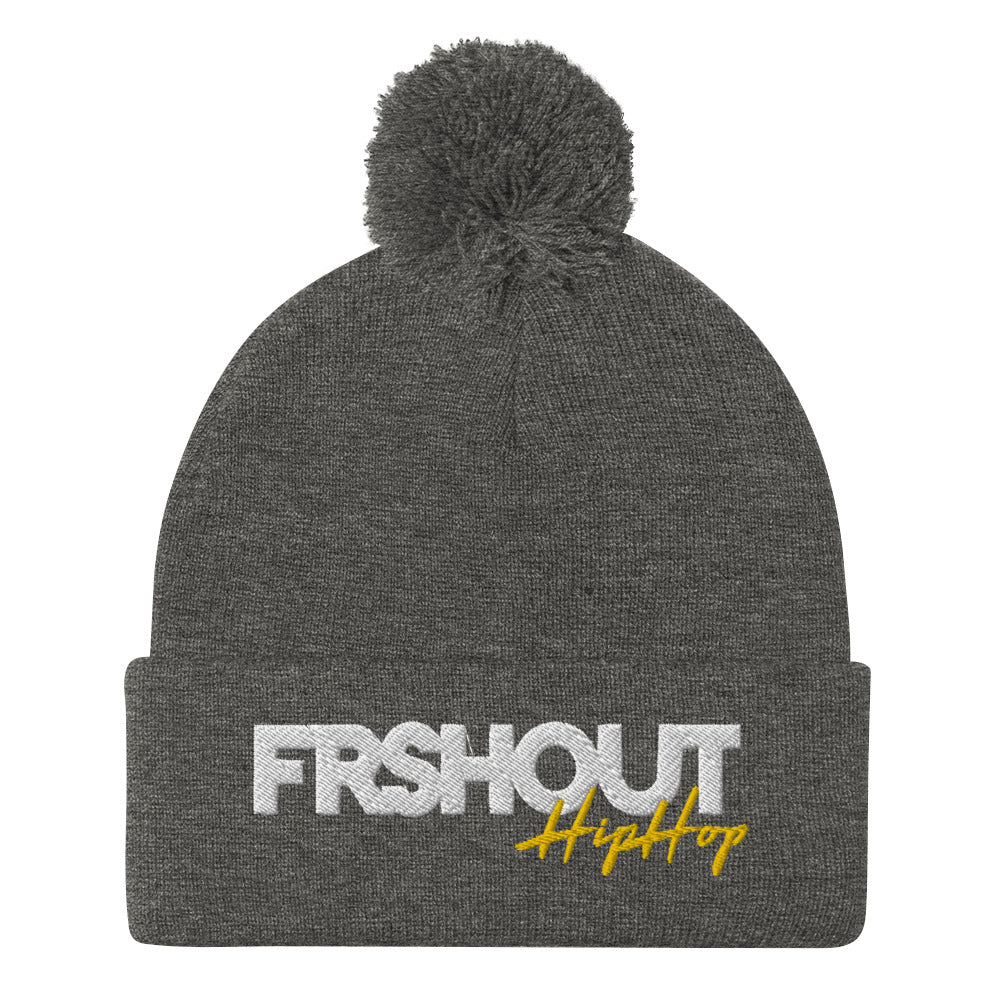 FRSHOUT Hip Hop Pom-Pom Beanie