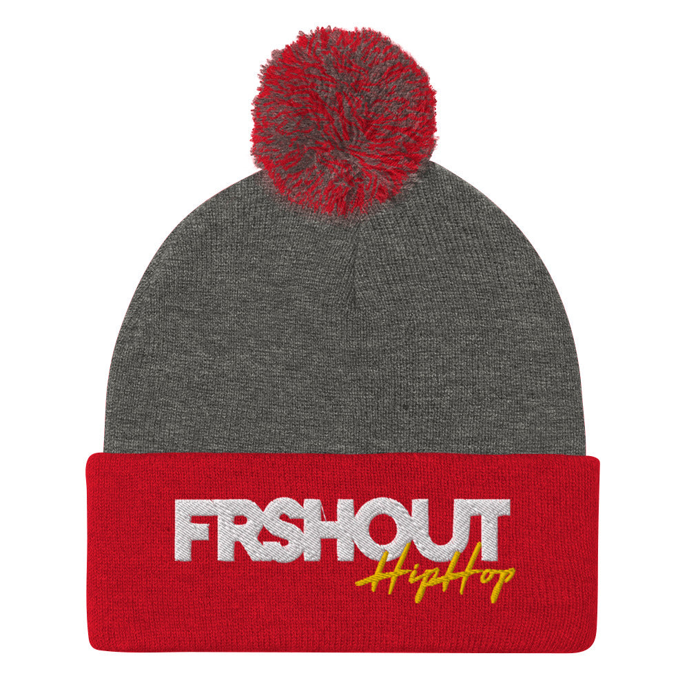 FRSHOUT Hip Hop Pom-Pom Beanie