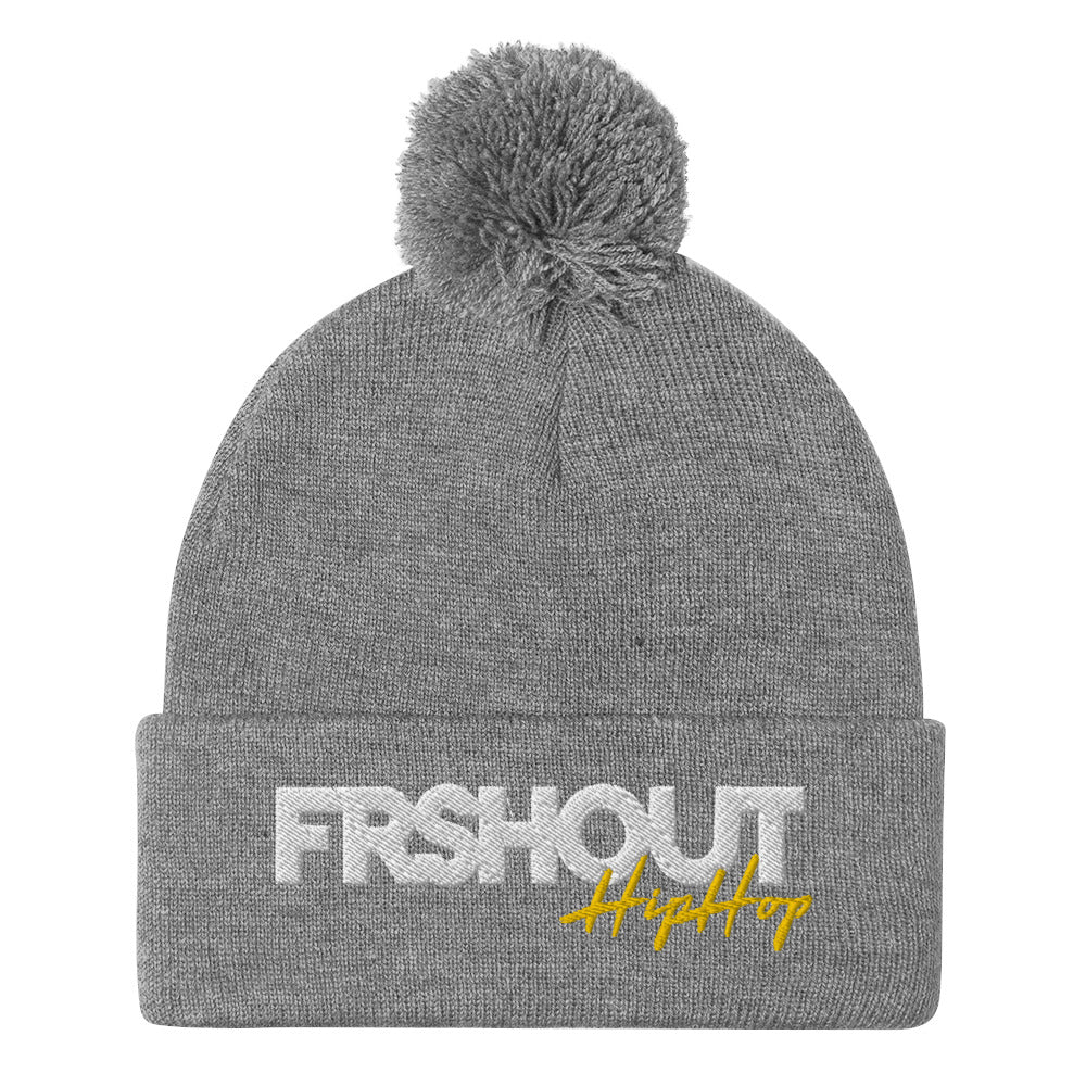 FRSHOUT Hip Hop Pom-Pom Beanie