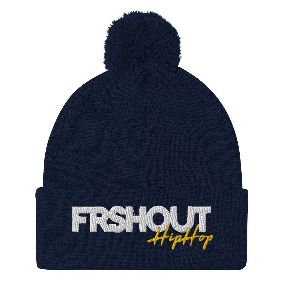 FRSHOUT Hip Hop Pom-Pom Beanie