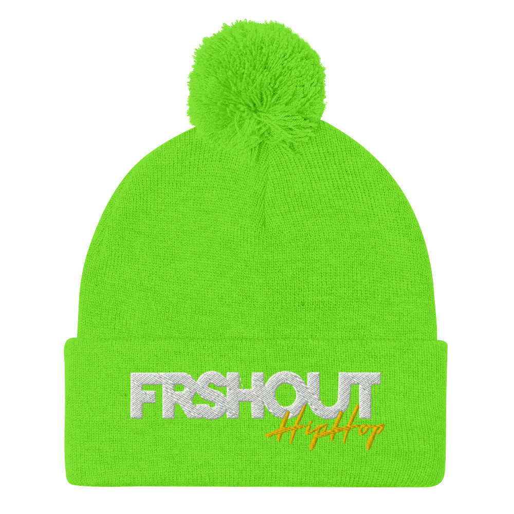 FRSHOUT Hip Hop Pom-Pom Beanie