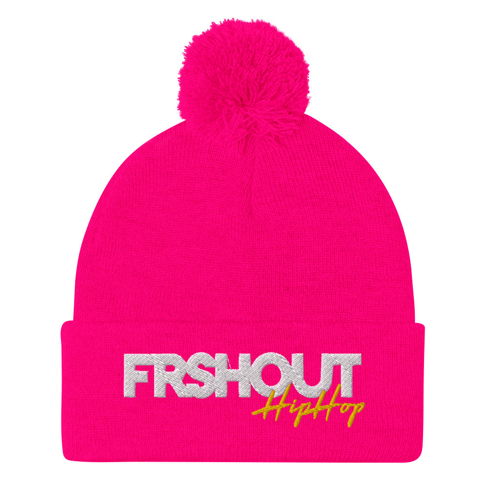 FRSHOUT Hip Hop Pom-Pom Beanie