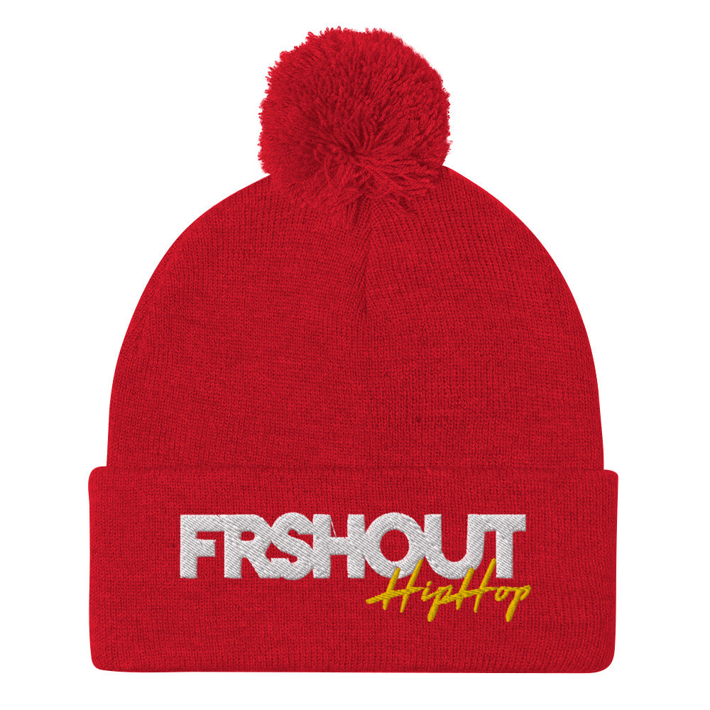 FRSHOUT Hip Hop Pom-Pom Beanie