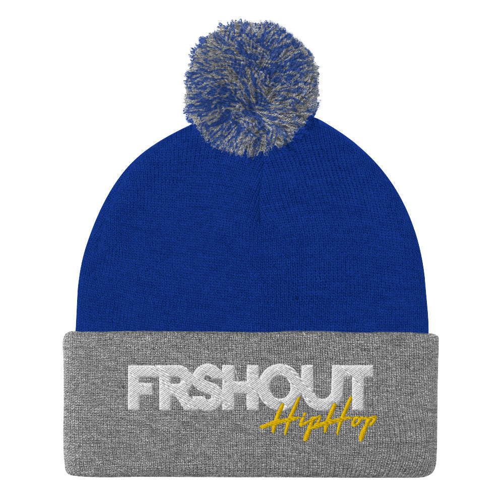 FRSHOUT Hip Hop Pom-Pom Beanie